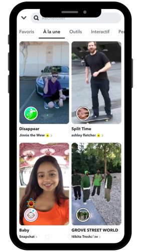 utiliser un filtre snapchat sur spotlight étape 4